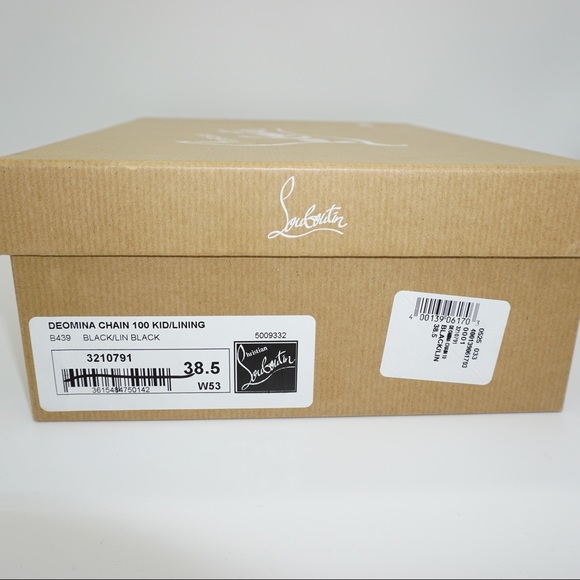 Christian Louboutin Deomina Chain 100 Black Spike Cross Strap Heel Pump 38.5 - Picture 11 of 11